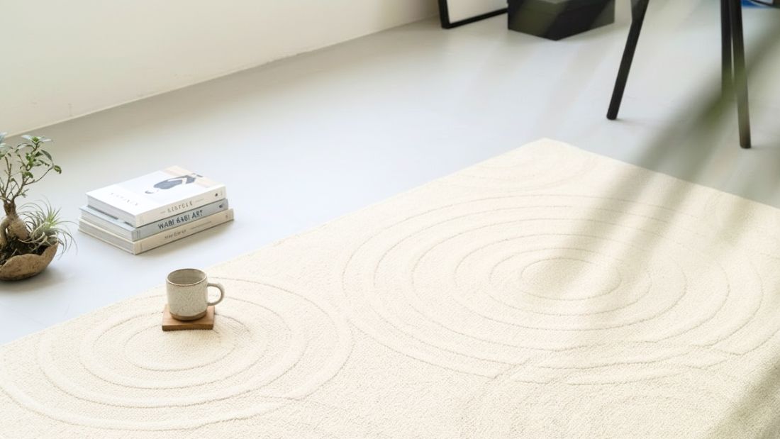 【床座りを楽しむパーソナルサイズ】ゆったり広がるジャパンディデザインラグ