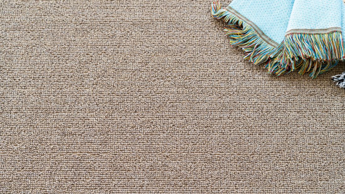 ③ 【空間を広く見せる】シンプルモダンな平織りラ
グ