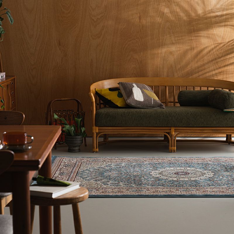 クラシック ビンテージ オールシーズン 「ブルーが美しいラグ