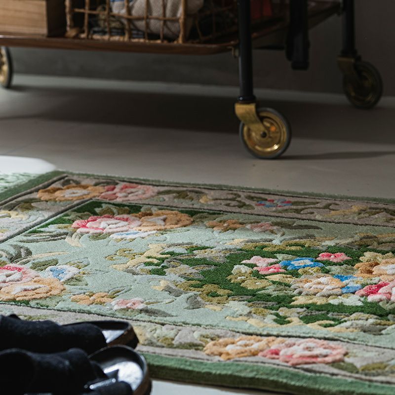 手織り 花柄 「シルク緞通」 | Happy Rug Market