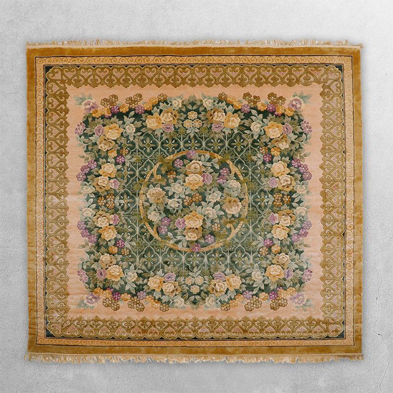 120段 中国緞通 ラグ 「手織りシルク緞通」 | Happy Rug Market