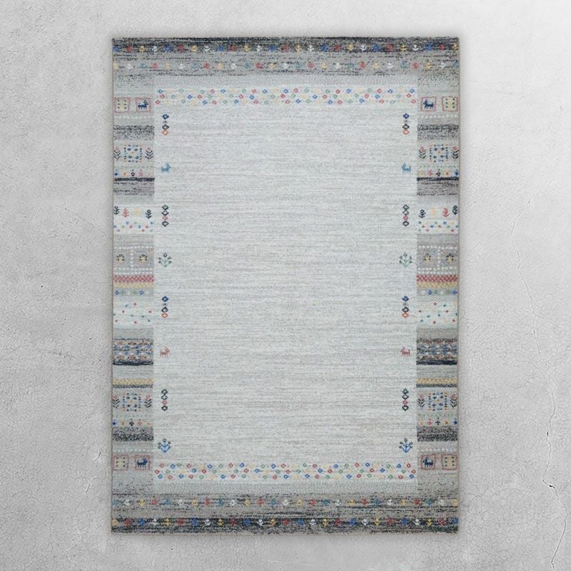 ベルギー製　遊び毛防止　「ギャベ調　ウィルトンラグ」　ラグ/ベージュ