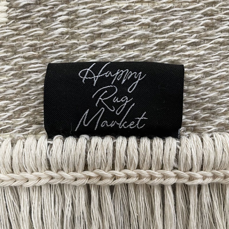 【Happy Rug Market オリジナル】国産　モロッカン柄「素肌に心地いい綿混ラグ」　アッシュグレー