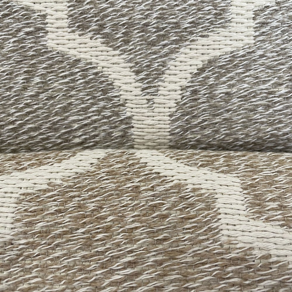 【Happy Rug Market オリジナル】国産　モロッカン柄「素肌に心地いい綿混ラグ」　アッシュグレー