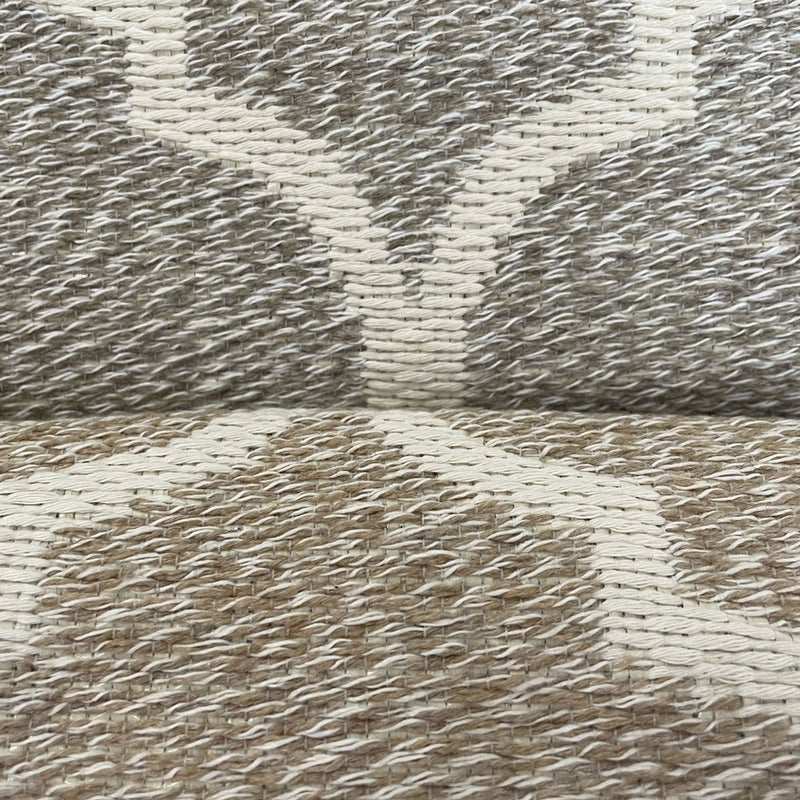 【Happy Rug Market オリジナル】国産　モロッカン柄「素肌に心地いい綿混ラグ」　アッシュグレー