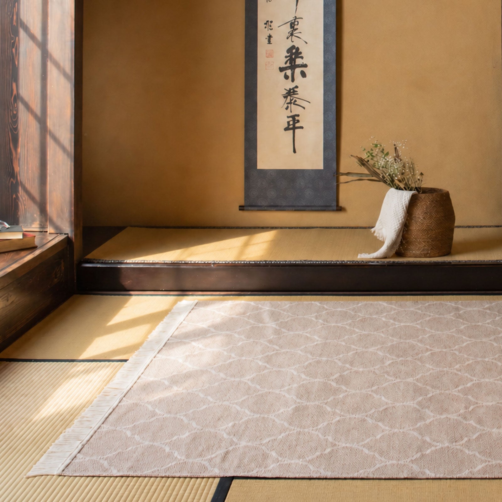 Happy Rug Market オリジナル】国産 モロッカン柄「素肌に心地いい綿混