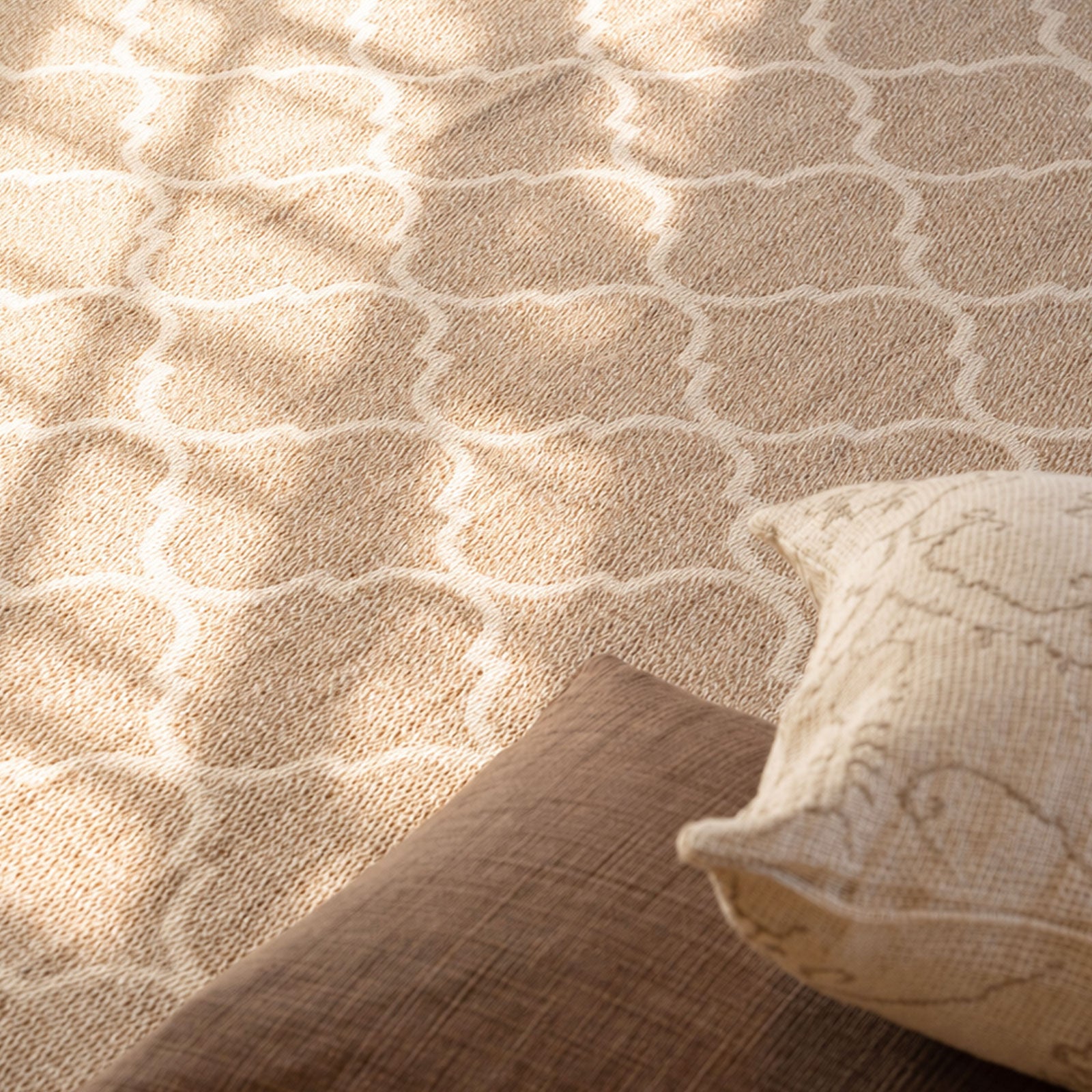 Happy Rug Market オリジナル】国産 モロッカン柄「素肌に心地いい綿混